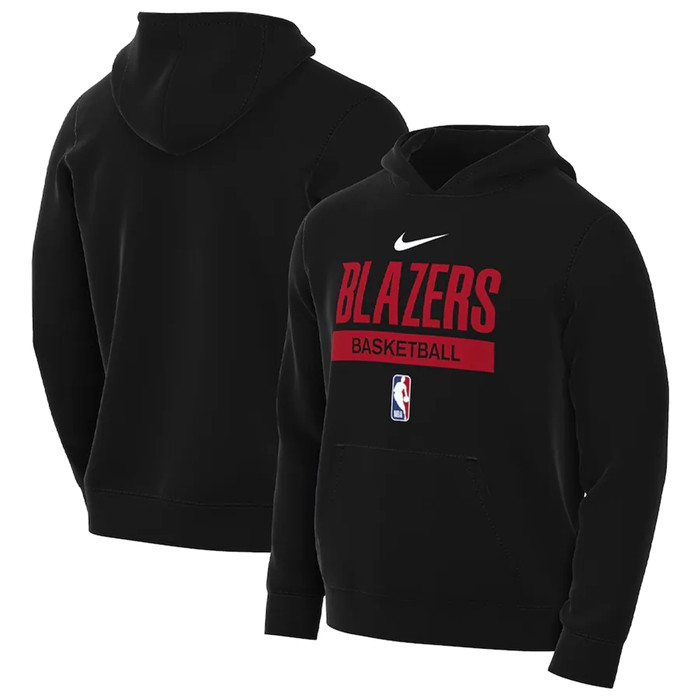 Men's Portland Trail Blazers Black Spotlight Fleece Overhead Hoodie